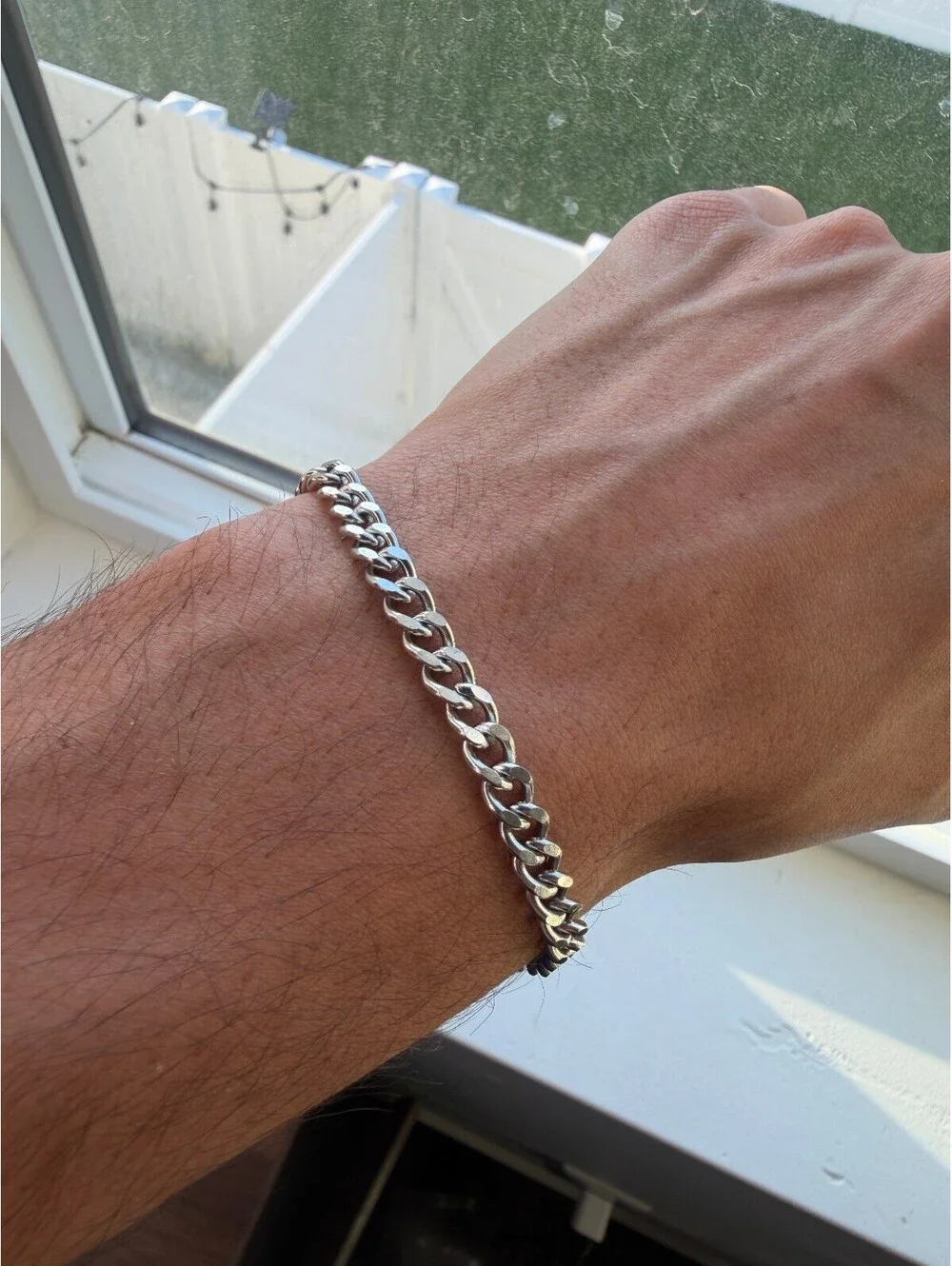 Silver Chain Link Bracelet A-83